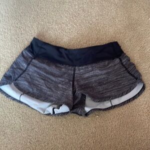 Gray/black Lululemon speed up shorts